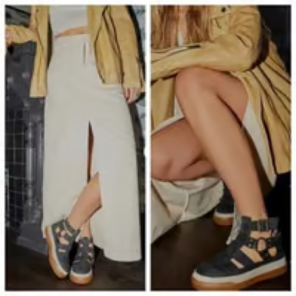 New Free People Black Bodhi Fisher Platform Harness Shoes sz 7.5